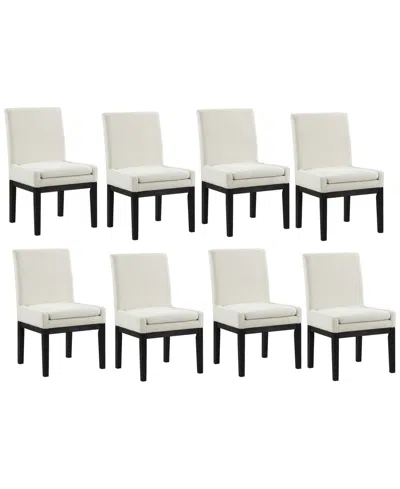 Macy's Macai 8-pc. Upholstered Side Chair Set In White