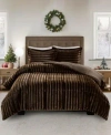 Macy's Madison Park Duke Reversible Faux Fur Comforter Sets In Grey