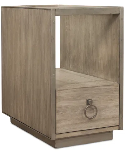 Macy's Maisie Chairside Table In Brown