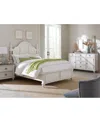Macy's Mandeville 3pc Bedroom Set (louvered Queen Bed + Louvered Dresser + 2-drawer Nightstand) In White