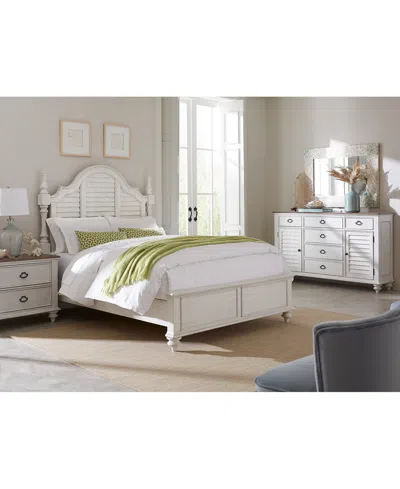 MACY'S MANDEVILLE 3PC BEDROOM SET (LOUVERED CALIFORNIA KING BED + LOUVERED DRESSER + 2-DRAWER NIGHTSTAND)