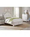 Macy's Mandeville 3pc Bedroom Set (louvered Queen Storage Bed + Drawer Chest + 2-drawer Nightstand) In White