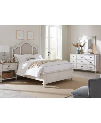 MACY'S MANDEVILLE 3PC BEDROOM SET (UPHOLSTERED KING BED + DRESSER + 1-DRAWER NIGHTSTAND)
