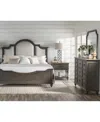 Macy's Mandeville 3pc Bedroom Set (upholstered Queen Bed + Dresser + 1-drawer Nightstand) In Brown