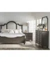 Macy's Mandeville 3pc Bedroom Set (upholstered California King Bed + Drawer Chest + 2-drawer Nightstand) In Brown
