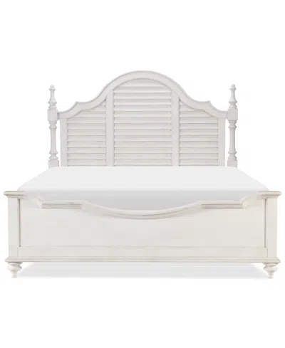 Macy's Mandeville Louvered King Bed In White