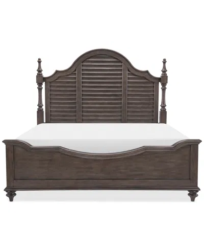 Macy's Mandeville Louvered Queen Bed In Brown