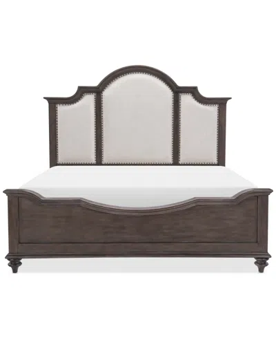Macy's Mandeville Upholstered California King Bed In Brown
