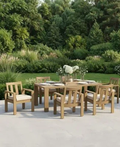 Macy's Mansfield Outdoor Dining Collection Created For Macys In Brown