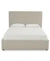 Macy's Marcel Upholstered Full Storage Bed In Gray
