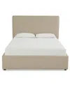Macy's Marcel Upholstered Queen Storage Bed In Brown