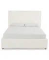 Macy's Marcel Upholstered Queen Storage Bed In White