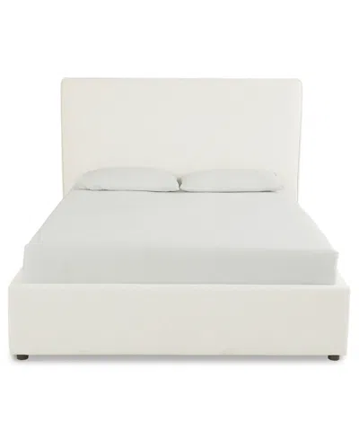 Macy's Marcel Upholstered Queen Storage Bed In White