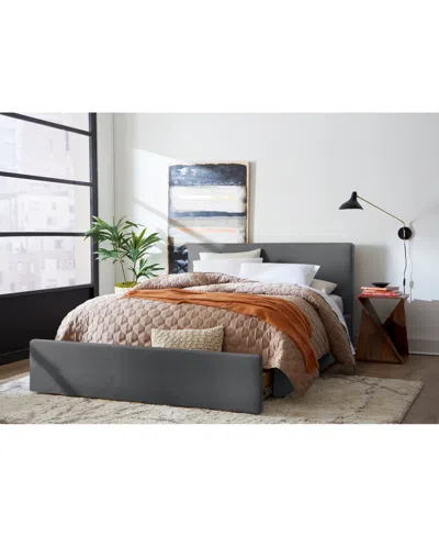 Macy's Mariley California King Upholstered Storage Bed In Gray