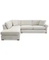 Macy's Marlyann 2-pc. Fabric Roll Arm Sectional Sofa, Exclusively At  In Champagne