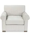 Macy's Marlyann Fabric Roll Arm Accent Chair, Exclusively At  In Champagne