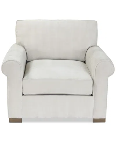 Macy's Marlyann Fabric Roll Arm Accent Chair, Exclusively At  In Champagne