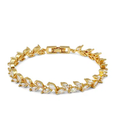 Macy's Marquise Cubic Zirconia Vine Style Tennis Bracelet In Gold