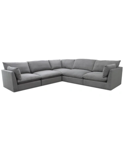 Macy's Marsten 126" 5-pc. Fabric Sectional, Created For  In Otter