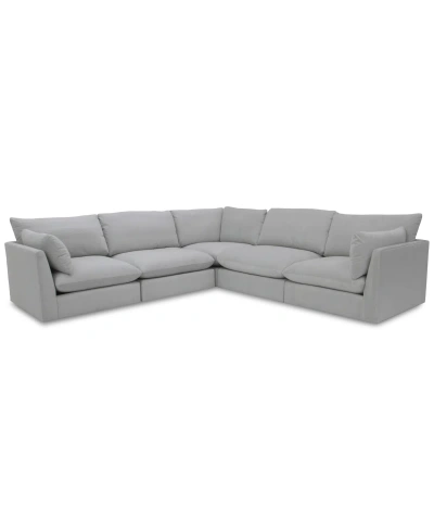 Macy's Marsten 126" 5-pc. Fabric Sectional, Created For  In Pearl