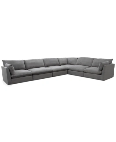 Macy's Marsten 168" 6-pc. Fabric Sectional, Created For  In Otter