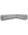 Macy's Marsten 168" 6-pc. Fabric Sectional, Created For  In Pearl