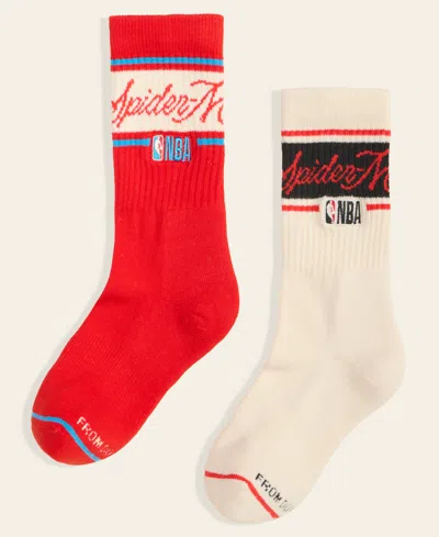 Macy's Marvel X Nba Kids' 2-pk. Spider-man Knit Socks, Macy's Exclusive In Multi
