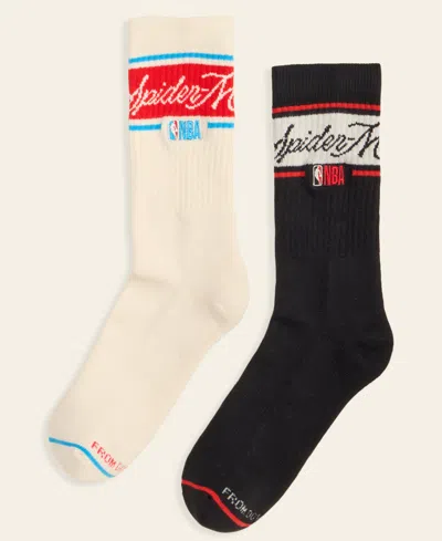 Macy's Marvel X Nba Kids 2-pk. Spider-man Knit Socks, Macy's Exclusive In Multi
