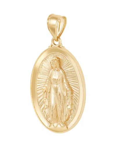 Macy's Mary Medal Pendant In 10k Yellow Gold