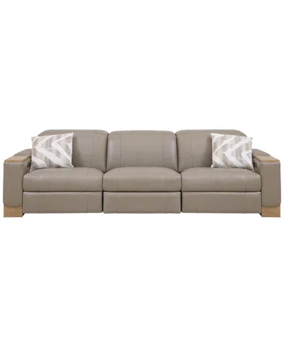 Macy's Maxyne 3-piece Power Reclining Sofa Set In Brown