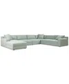 Macy's Mayela 5-pc. Fabric Chaise Sectional, Exclusively At
