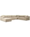 Macy's Mayela 5-pc. Fabric Chaise Sectional, Exclusively At