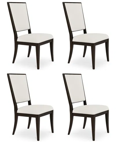 Macy's Mazen 4-pc. Side Chair Set In White