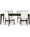 Macy's Mazen 5-pc. Dining Set (table & 4 Side Chairs) In Dark Brown