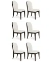 Macy's Mazen 6-pc. Curved Side Chair Set In White