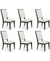 Macy's Mazen 6-pc. Side Chair Set In White