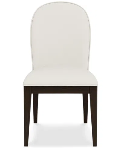 Macy's Mazen Curved Side Chair In White