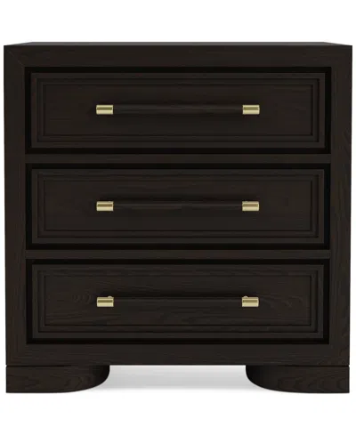 Macy's Mazen Nightstand In Dark Brown