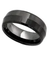 Macy's Men's Black Ceramic 8mm Ring In Black