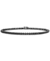 Macy's Men's Black Diamond Tennis Bracelet (8 Ct. T.w.) In Black Rhodium-plated Sterling Silver In Black