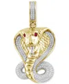 Macy's Men's Diamond (1/2 Ct. T.w.) & Ruby Accent Snake Pendant In 10k Gold