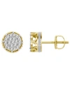 Macy's Men's Diamond (1/4 Ct.t.w.) Earring Set In 10k Yellow Gold In Yellow Gold