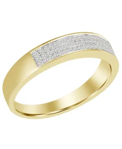 Macy's Men's Diamond (1/5 Ct.t.w.) Band In 10k Yellow Gold