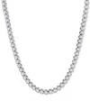 Macy's Men's Diamond 22" Link Necklace (10 Ct. T.w.) In 10k White Gold In White Gold