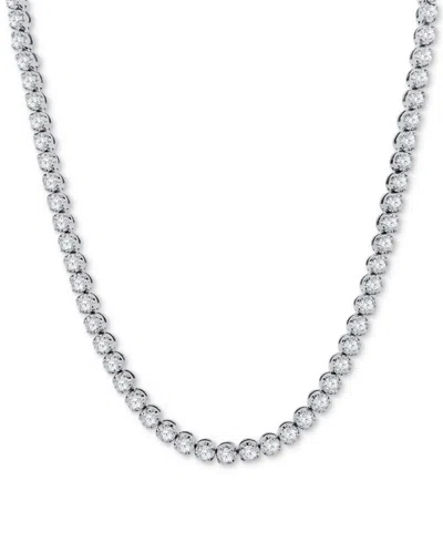 Macy's Men's Diamond 22" Link Necklace (10 Ct. T.w.) In 10k White Gold