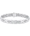 Macy's Men's Diamond Bracelet (1/2 Ct. T.w.) In Sterling Silver In Silver