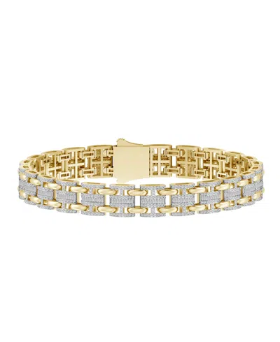 Macy's Men's Diamond Bracelet (2 Ct. T.w.) In 10k Yellow Gold