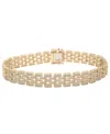 Macy's Men's Diamond Bracelet (3 Ct. T.w.) In 10k Yellow Gold In Yellow
