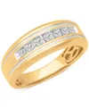 Macy's Men's Diamond Channel-set Band (1/3 Ct. T.w.) In 10k Gold In Gold