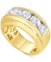 Macy's Men's Diamond Channel-set Ring (3 Ct. T.w.) In 10k Gold In Gold